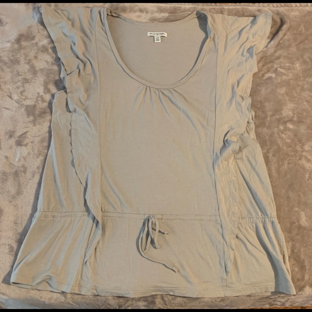 American Eagle Ruffle Sleeve Tee